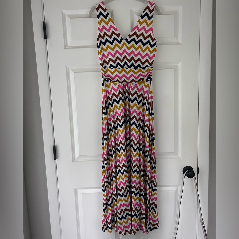 Boden Chevron Patterned Maxi Dress, size Small US4 UK8